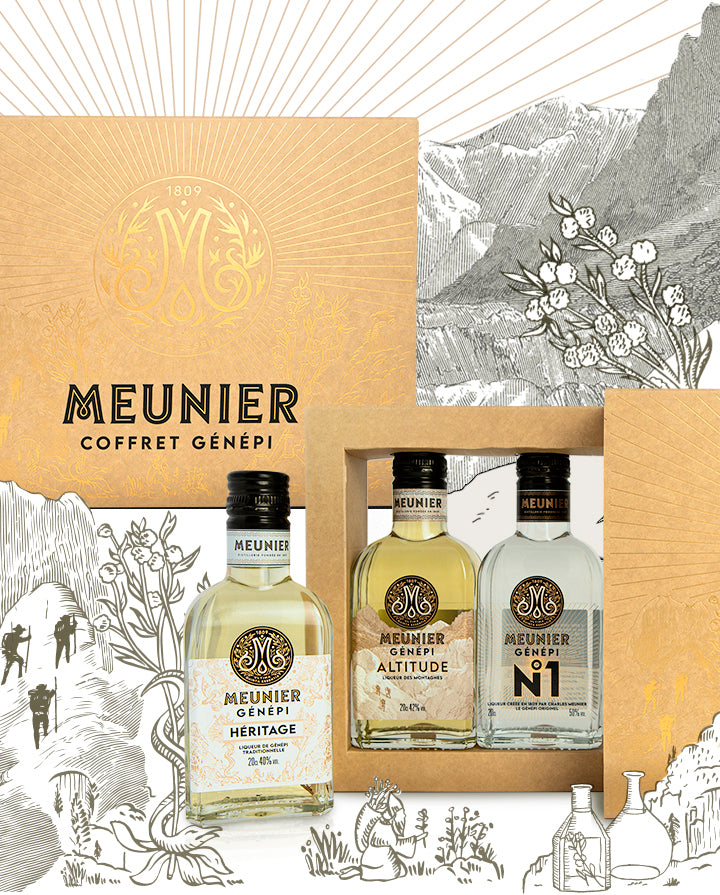 Coffret de 3 liqueurs de Génépi 20cl - Distillerie Meunier